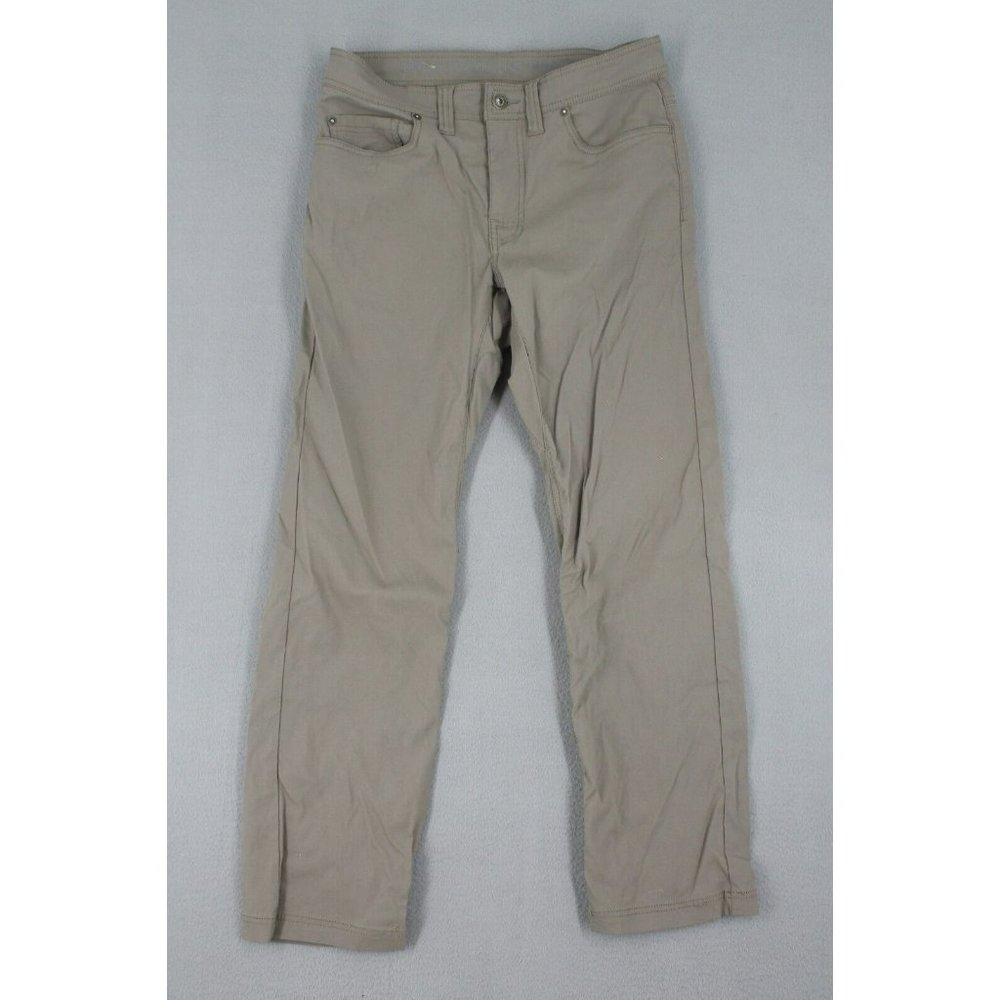 PrAna Men's 30x30 Brown Nylon Hiking Outdoor Stretch Slim Fit Pants